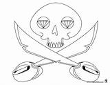 Pirate Coloring Pages Skull Crossbones Flag Bones Getcolorings Printable Color Getdrawings Drawing sketch template