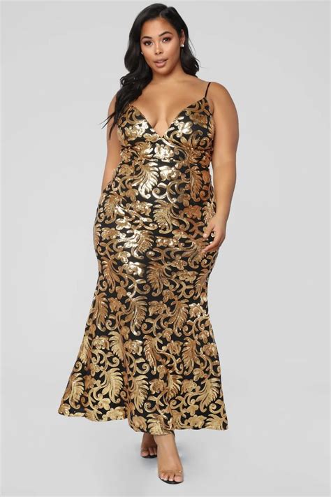 The Golden Age Sequin Gown Black Gold Fashion Nova Sequin Gown