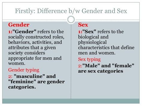 Definition Of Gender Differences Definitoin