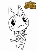 Crossing Animal Coloring Rosie Pages Printable Characters Villagers Book Sheet Sheets Bubakids Color Character Kids Cartoon Pocket Camp Embroidery sketch template