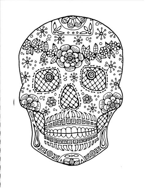 day   dead  de los muertos sugar skull coloring pages