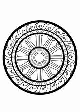 Coloring Dharma Wheel Pages Edupics Large sketch template