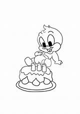 Daffy Duck Baby Coloring Cute Pages Printable Cartoon Game Print Categories sketch template