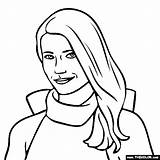 Coloring Paltrow Gwyneth Pages Thecolor Actress Famous sketch template