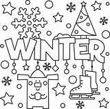 Winter Colouring Welcome sketch template
