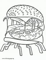 Meatballs Cloudy Chance Lluvia Cheeseburger Hamburguesas Meatball Sanders Change Burger Barry Achance Hamburger Coloringhome sketch template