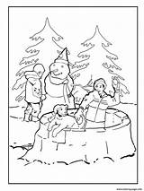 Coloring Winter Pages Snow Fun Buddies Printable Comments sketch template