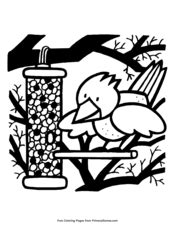 bird feeder coloring page  dxf include