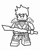 Coloring Ninjago Lego Kids Pages Kai Ninja Team 4kids sketch template