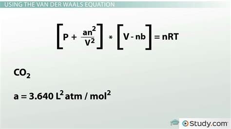 real gases   van der waals equation video lesson transcript studycom