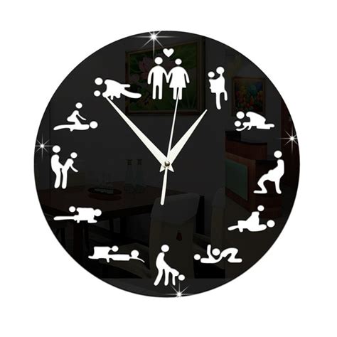 Modern Design Kama Sutra Sex Position Wall Clock For Bedroom Wall