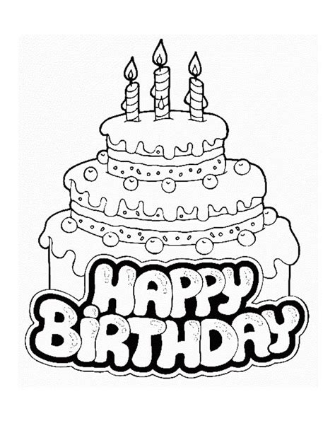 happy birthday coloring pages images  pinterest happy