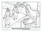 Peter Coloring John Preached Boldness Apostle Bible Acts Sanhedrin Before Kids Activity Sunday School Children Pdf Activities Sundayschoolzone Story Long sketch template