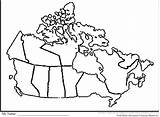 Canada Map Coloring Pages Africa Printable Colouring Geography Kids Color Maps Drawing Continent Worksheets School Social Studies States United South sketch template