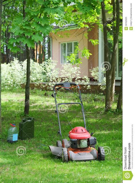 lawn mower stock image image  engine  mower
