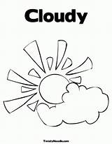 Cloudy Clouds sketch template