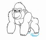 Gorilla Ape Silverback Gorillas Lizard Tarzan Dumielauxepices Easydrawingguides Ui Clipartmag Tekenen sketch template