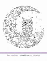 Coloring Pages Owl Mandala Adult Coloriage Colouring Moon Book Printable Exotic Adults Imprimer Color Animal Page01 Source Dibujo Books Sheets sketch template