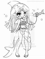 Girl Pages Coloring Shark Cute Anime Chibi Yampuff Deviantart Lineart Commission Sheets Choose Board Drawings sketch template
