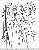 Coloring Saint Pope Leo Great Saints Pages Catholic Jesus Kids Printable Praying Alexander Albert Francis St Colouring Sheets Kid Thecatholickid sketch template