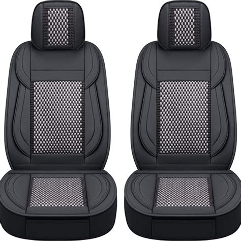 leather car seat covers 5 pc set ice gray black top notch dfw llc