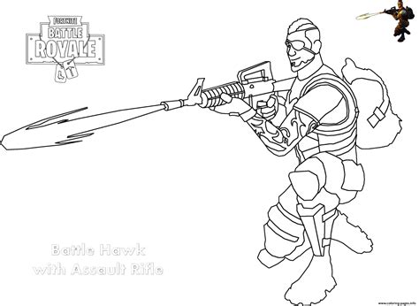 assault rifle shot fortnite coloring page printable