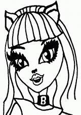 Coloring Pages Noir Catty Monster High Library Coloringhome sketch template