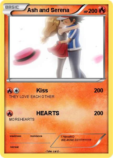Pokémon Ash And Serena 7 7 Kiss My Pokemon Card