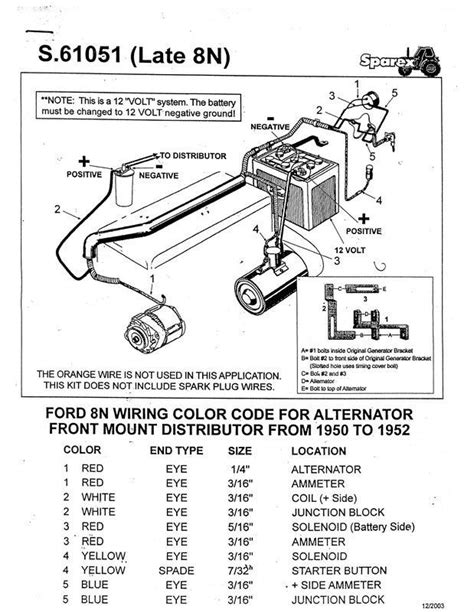 wiring diagram  generator conversion ford  tractor