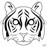 Tigre Template Masken Maska Tygrysa Kolorowanki Ausmalbild Maschera Ausdrucken Supercoloring Tigers Tiermasken Kolorowanka Stampare Tigres Druku Maski Tygrys sketch template