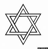 Star David Coloring Jewish Pentagram Hanukkah Jews Pages Zionism Cliparts Cross Israel Shield Symbol Six Symbols Judaism People Eye Khazar sketch template