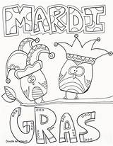 Mardi Gras Coloring Pages Doodle Alley Parade Printable Color Print Getcolorings sketch template