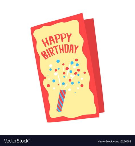happy birthday card cartoon royalty  vector image