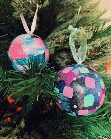 christmas handpainted baubles   christmas tree