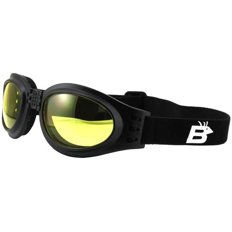 parrot vented folding goggles yellow lenses
