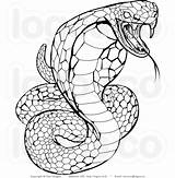 Snake Coloring Pages Viper Drawing Cobra Printable Snakes King Adults Print Realistic Evil Colouring Reptiles Tattoo Color Adult Kids Fish sketch template