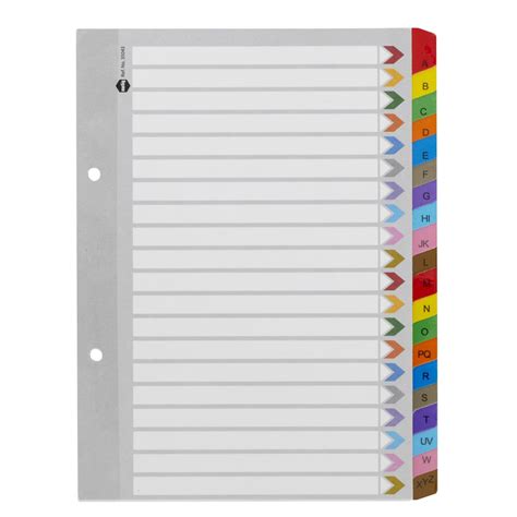 office products  sets index   tab binder dividers multicolor tabs