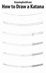 Katana Drawingforall Tutorials Drawings Swords Sugestões Armas Bocetos Desenhar Beginners Cómo sketch template