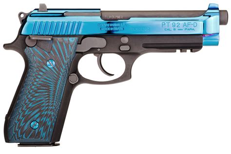 taurus pt mm pistol  blue pvd    grips  sale