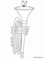 Dibujos Trompeta Colorear Coloring Tocando Instrumentos Musicales Trumpet Bestcoloringpages sketch template