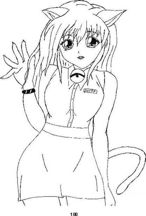 drawn anime cat girl drawings anime drawings