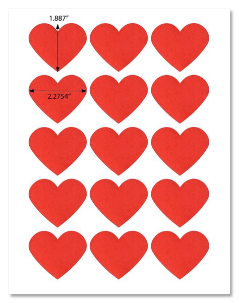 red heart shaped labels    inches  downloadable template