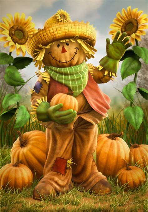 clip artmy style scarecrows images  pinterest drawings