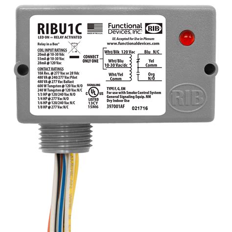 ribuc rib relay functional devices enclosed pilot relay