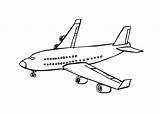 Airplane Coloring Printable Boeing Pages 737 747 Ecoloringpage sketch template
