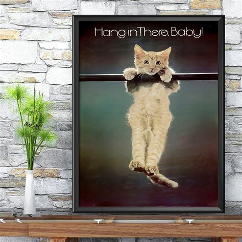cat poster hang   baby vintage cat poster cat etsy