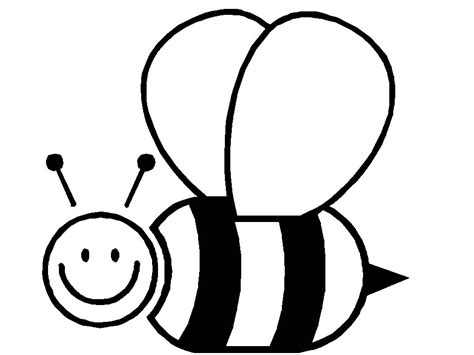 bee colouring  clipart