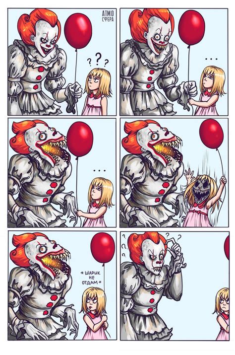 in russia pennywise gets scared and confused palhaços