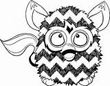Furby Coloring Pages Boom Drawing Getdrawings Getcolorings sketch template