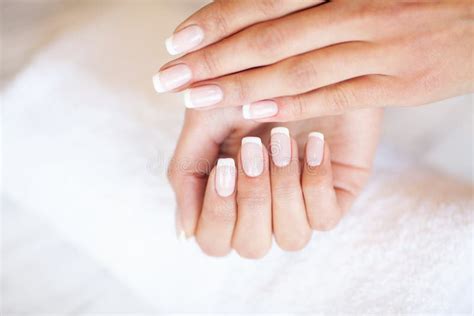 professional manicure procedure nails master  manicure  beauty studio stock photo